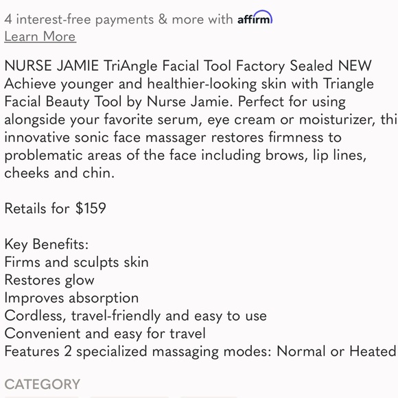 Nurse Jaime New in Box Triangle with Skincare $160 MSRP - Picture 4 of 4